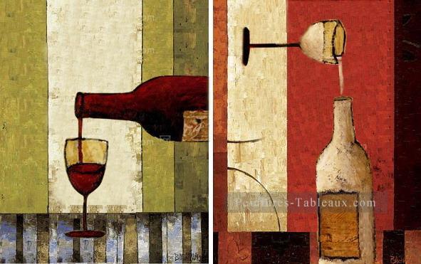 vin 2 sections décorative originale Peintures à l'huile